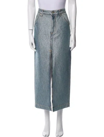 Pre-owned Darkpark Midi Length Skirt In Blue
