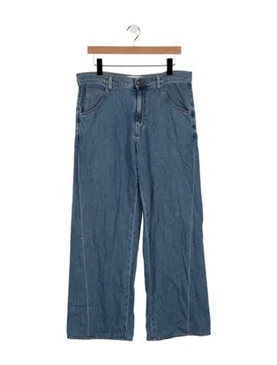 Pre-owned Darkpark Mid-rise Wide Leg Jeans In Blue