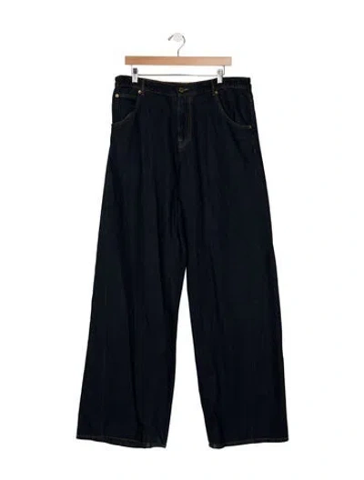 Pre-owned Darkpark Mid-rise Wide Leg Jeans In Blue