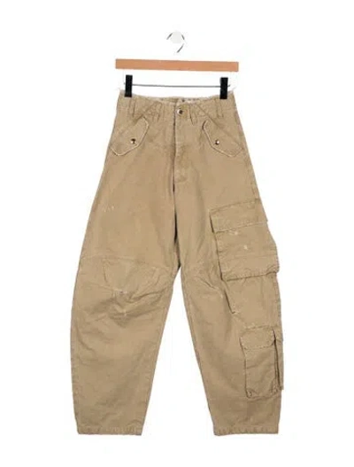 Pre-owned Darkpark Mid-rise Wide Leg Jeans In Neutrals