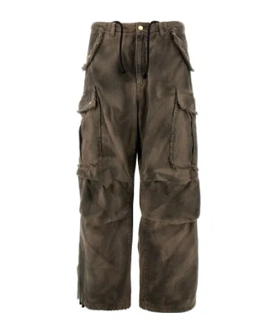 Darkpark Multi-pocket Casual Pants In Brown