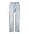Darkpark Denim Trousers With Belt Loops In Gray