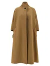 Darkpark Long Coat With High Collar And Raglan Sleeves In Brown