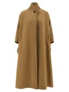 Darkpark Long Coat With High Collar And Raglan Sleeves In Brown