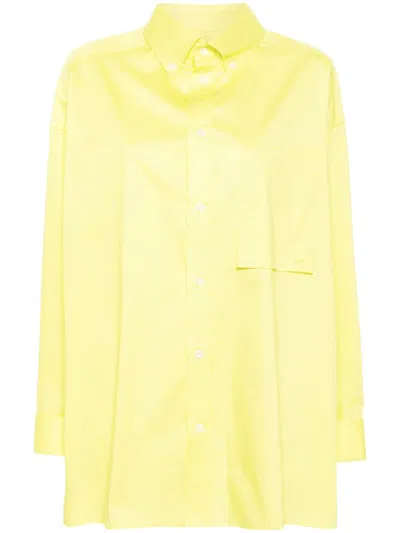 Darkpark Nathalie Cotton Shirt In Yellow