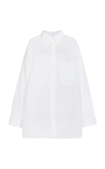 Darkpark Nathalie Oversized Cotton Shirt In White