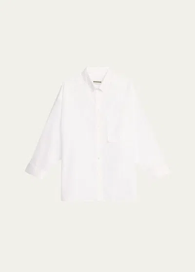 Darkpark Nathalie Oversized Lurex Shirt In White