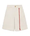 Darkpark Nick Chain Adorned Tailored Cuff Shorts In Neutral