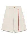 Darkpark Nick Chain Adorned Tailored Cuff Shorts In Nude