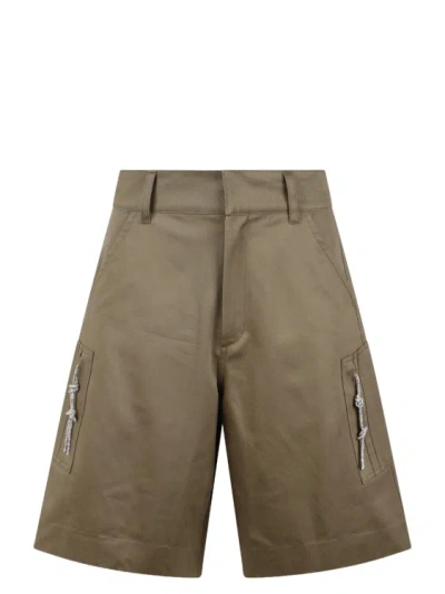 Darkpark Nina Twill Cargo Shorts In Khaki