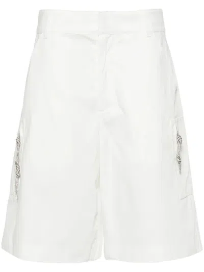 Darkpark Nina Cotton Cargo Shorts In White