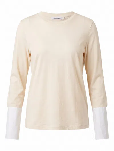 Darkpark `nora` Round Neck Sweaters In White