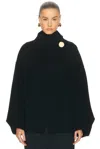 Darkpark Oversized Cashmere Wool Jacket With Asymmetric Front In Black