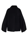 Darkpark "north Midioversize" Cashmere Wool Jacket In Black