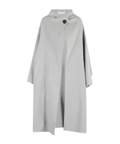Darkpark North Oversize Cashmere Coat In Gray