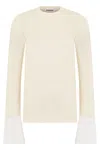 Darkpark Nylon With Wide Cuffs Blouse In Neutral