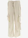 Darkpark Loose-fit Blair Cargo Pants With Drawstring In Off White