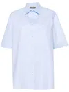 Darkpark Straight-point Collar Cotton Shirt