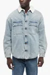 Darkpark Light Blue Denim Warren Over Shirt Jacket In Blue