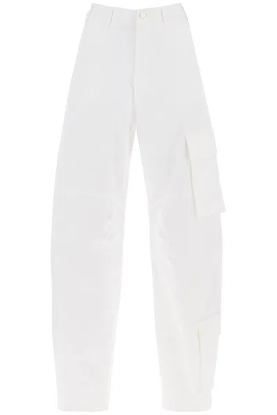 Darkpark Rose Cargo Trousers In White