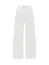 Darkpark Cotton Trousers With Drawstring And Wide Leg In 0001
