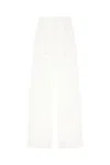 Darkpark Cotton Trousers With Drawstring And Wide Leg In 0002