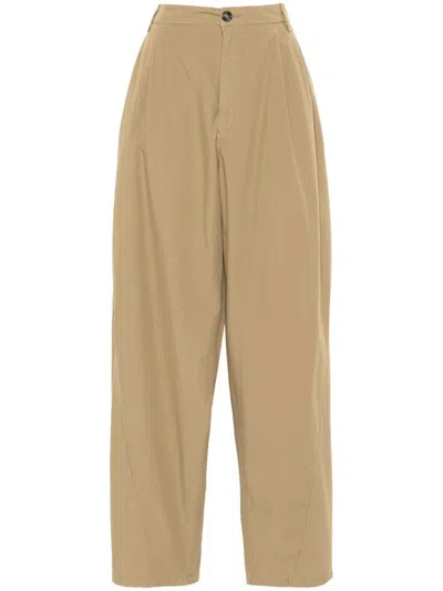 Darkpark Phebe Mid-waist Wide-leg Trousers In Beige