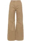 Darkpark Sam Canvas High-rise Flare Pants In Beige