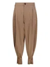 Darkpark Phebe Cuff Adorned Wide-leg Pant In Burgundy