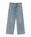 Darkpark Paperbag-waist Jeans In Gray
