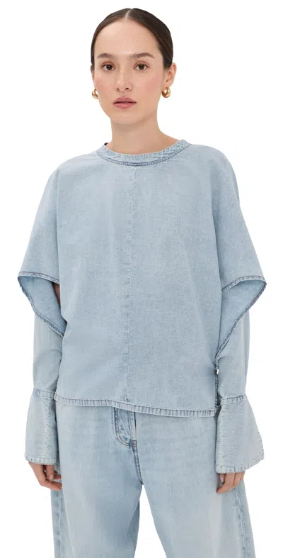 Darkpark Paris Chambray Shirt Bleach Baby Blue