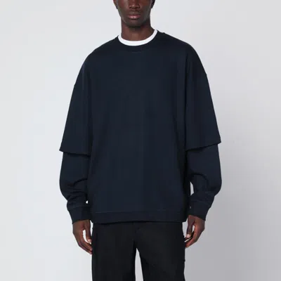 DARKPARK PARK MEN'S BLUE TROY DOUBLE-SLEEVE TOP