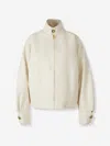 Darkpark High-neck Button-detail Jacket In Neutral