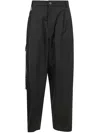 Darkpark Phebe Chain Adorned Light Wool Wide Leg Pants Clothing In Black