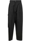 Darkpark Phebe Chain Adorned Light Wool Wide Leg Pants Clothing In Black