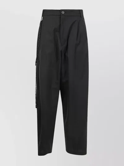 DARKPARK PHEBE CHAIN ADORNED WIDE LEG PANTS