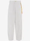 Darkpark Phebe Cotton Trousers With Decorative Detail In Animal Print