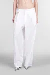 Darkpark Crystal-chain Wide-leg Trousers In White