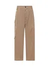 Darkpark Phebe Pants In Camel Polyester In Beige