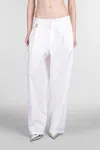 Darkpark Crystal-chain Wide-leg Trousers In White