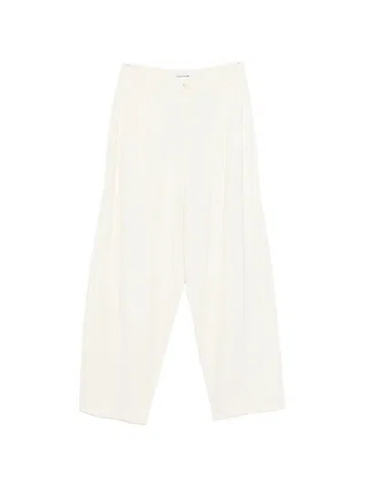 Darkpark Phebe Pleated Trousers In White