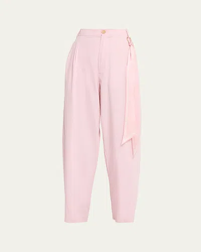 Darkpark Phebe Tapered Cotton Pants In Neutral