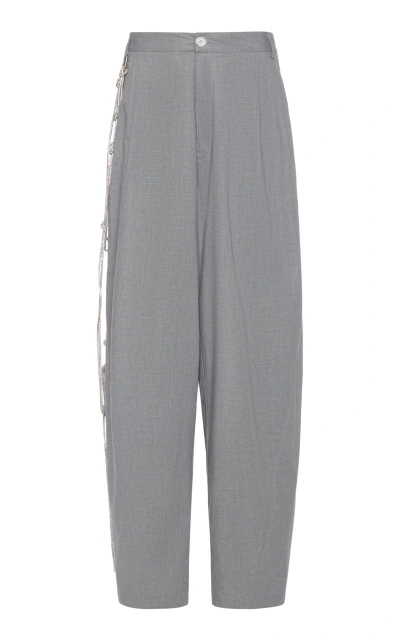 Darkpark Phebe Wide-leg Stretch-cotton Pants In Grey