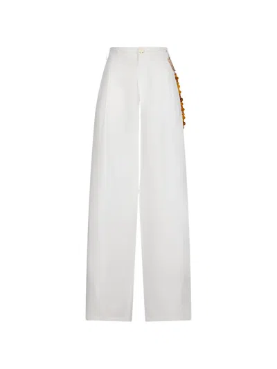 Darkpark Phebe Wide-leg Trousers In White