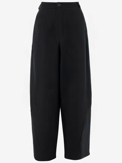 Darkpark Phebe Wide-leg Wool Trousers In Black