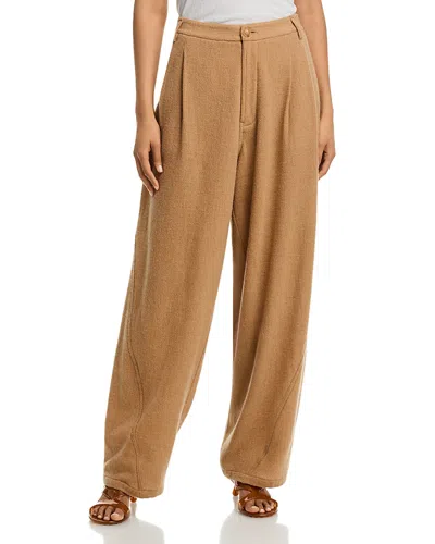 Darkpark Phebe Wool Wide Leg Pants In Brown
