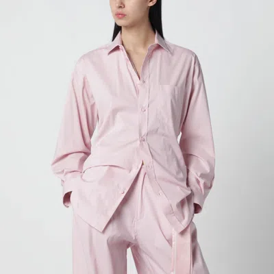 Darkpark Cotton Shirt Collared Neck Chest Pocket In Pink