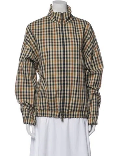Pre-owned Darkpark Plaid Print Jacket In Neutral