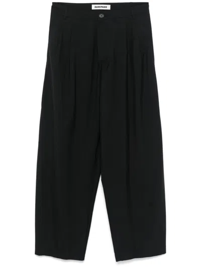 Darkpark Pleat-detail Trousers In Black