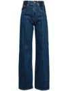 Darkpark Lu Straight Leg Pleat Effect Fitted Jeans In Blue